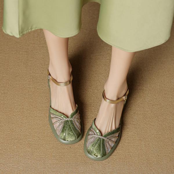 Elegant Handcrafted Leather Women’s Shoes: Luxury Quality and Craftsmanship(EcqiH-8035)