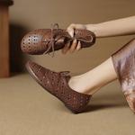 Handcrafted Genuine Leather Women's Shoes: Exquisite Quality & Timeless Elegance(EcqiH-8055)