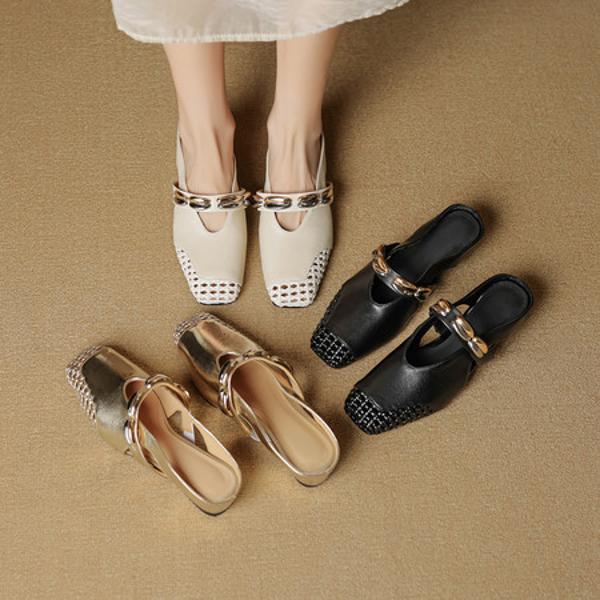 Handcrafted Luxurious Genuine Leather Women’s Shoes: Elegant Artistry & Quality(EcqiH-8052)