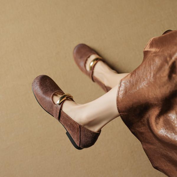 Handcrafted Leather Women's Shoes: Luxurious Elegance & Craftsmanship(EcqiH-8060)