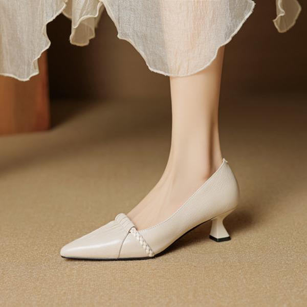 Luxury Handcrafted Leather Women's Shoes: Exquisite Craftsmanship & Timeless Elegance(EcqiH-8075)