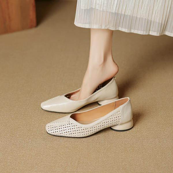 Handcrafted Genuine Leather Women's Shoes: Luxury, Elegance, and Craftsmanship(EcqiHC-8085)