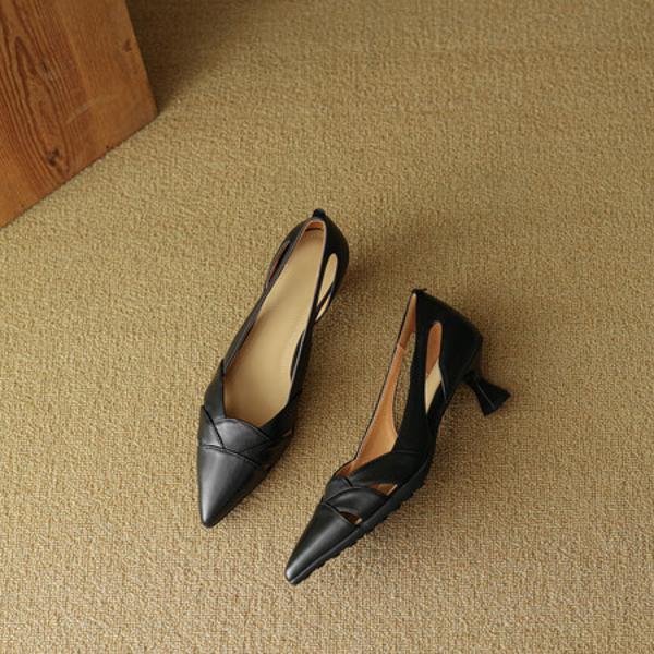 Handcrafted Luxury Leather Women's Shoes(EcqiHC-8095)