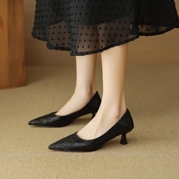 Handcrafted Luxury Leather Shoes for Elegant Women(EcqiHC-8098)