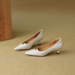 Handcrafted Luxury Leather Women's Shoes with Exquisite Detailing(EcqiHC-8089)