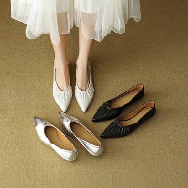 Handcrafted Luxurious Genuine Leather Women's Shoes for Elegant Style(EcqiHC-8135)