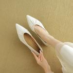 Handcrafted Luxurious Genuine Leather Women's Shoes for Elegant Style(EcqiHC-8135)