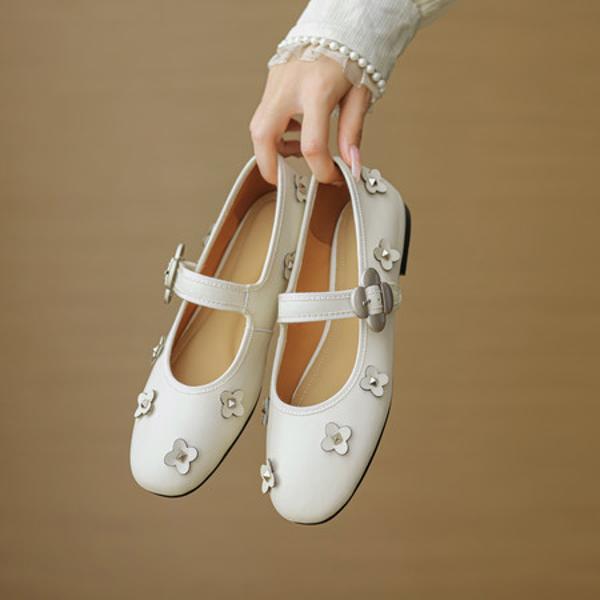 Elegant Handmade Leather Women's Shoes - Luxury Craftsmanship(EcqiHC-8120)