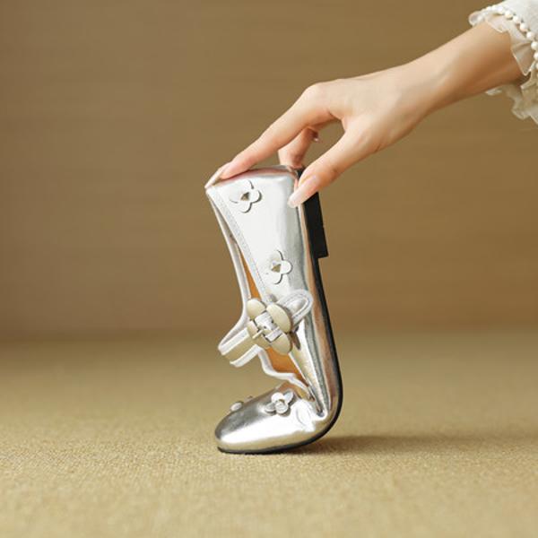 Elegant Handmade Leather Women's Shoes - Luxury Craftsmanship(EcqiHC-8120)