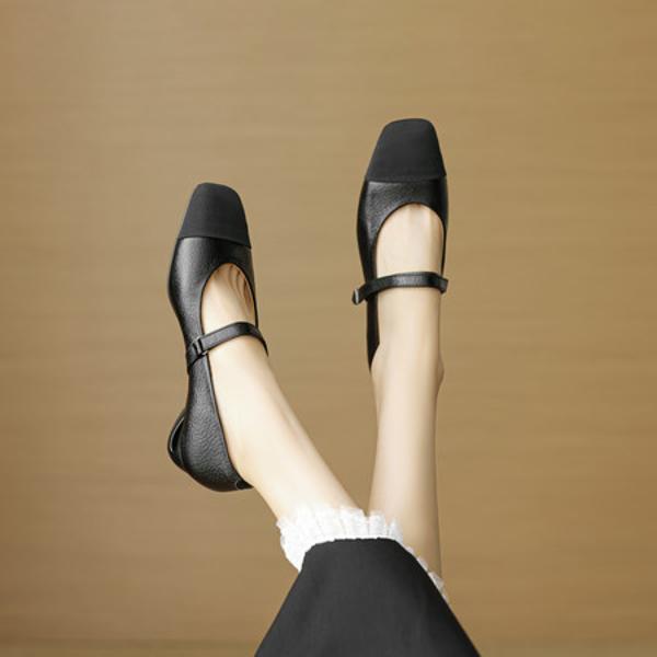 Exquisite Handcrafted Leather Pumps for Elegance(EcqiHL-8130)