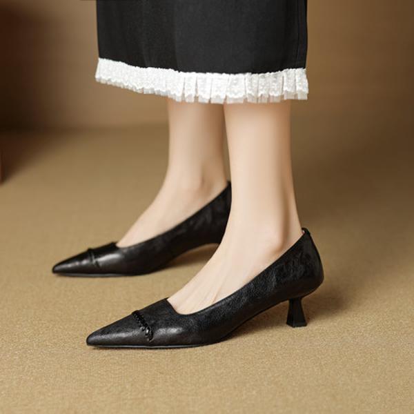 Handcrafted Luxury Leather Women's Shoes, Exquisite Craftsmanship(EcqiHC-8180)