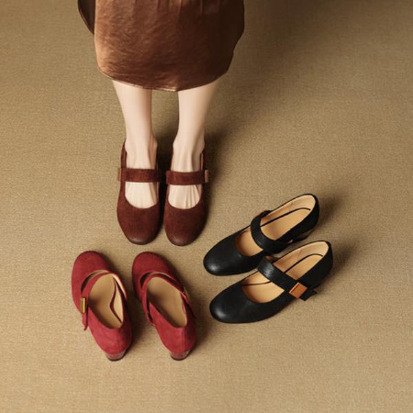 Handcrafted Luxury Genuine Leather Women's Shoes: Elegance Redefined(EcqiH-8172)