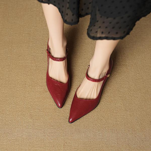 Handcrafted Luxury Leather Women's Shoes: Elegance in Every Stitch(EcqiHL-8178)