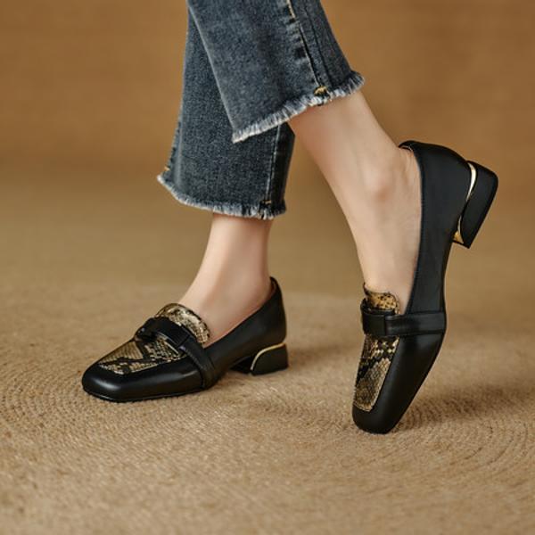 Elegant Handcrafted Genuine Leather Women’s Shoes - Luxurious Craftsmanship(EcqiH-8208)