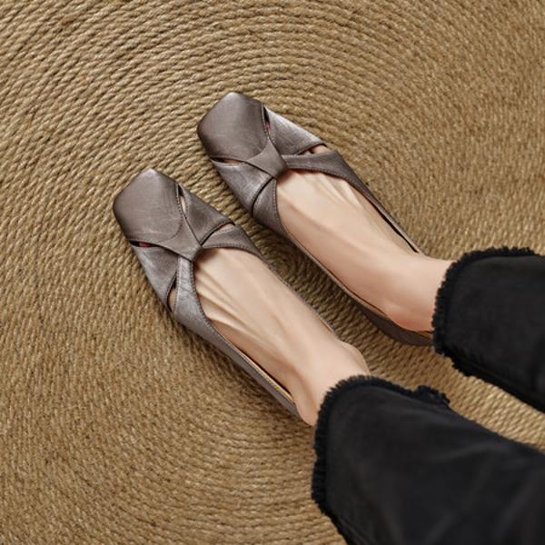 Elegant Luxury Handcrafted Leather Women's Shoes with Exquisite Craftsmanship(EcqiH-8216)