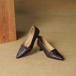Elegance in Every Stitch: Handcrafted Luxury Leather Women's Shoes(EcqiH-8206)