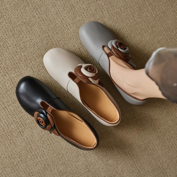 Handcrafted Leather Women’s Shoes: Elegant Luxury & Artistry(EcqiH-8239)