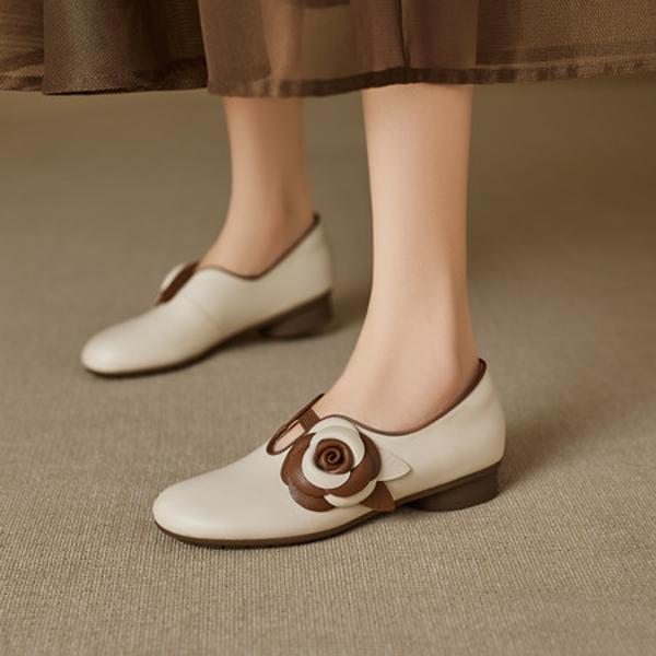 Handcrafted Leather Women’s Shoes: Elegant Luxury & Artistry(EcqiH-8239)