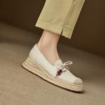 Elegant Handmade Leather Woman Shoes – Luxurious Craftsmanship(EcqiH-8265)