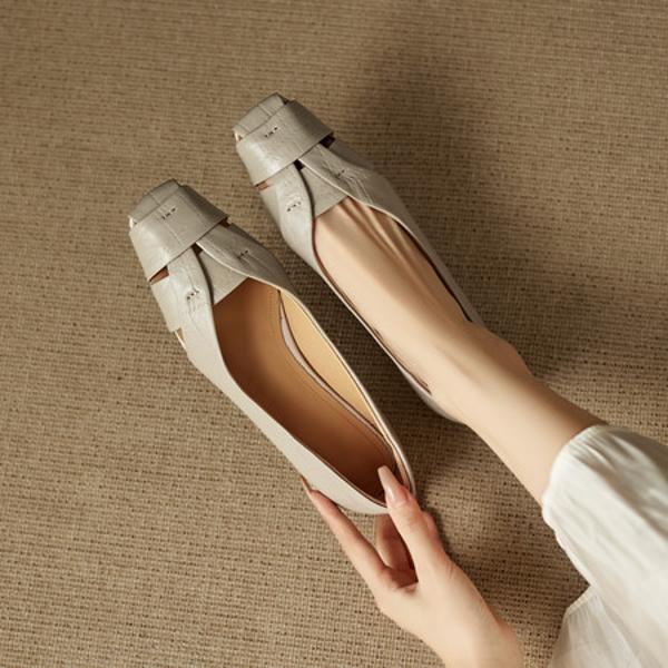 Elegant Handcrafted Leather Women's Shoes of Luxury(EcqiH-8260)