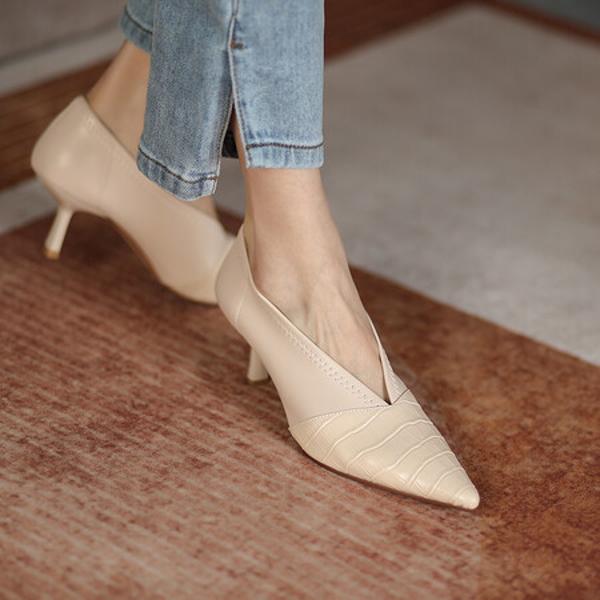 Elegant Handcrafted Genuine Leather Women's Shoes - Luxury Artistry(Edamaijia8056)