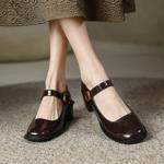 Elegant Handmade Genuine Leather Women's Shoes: Luxurious Craftsmanship(Edamaijia9197)