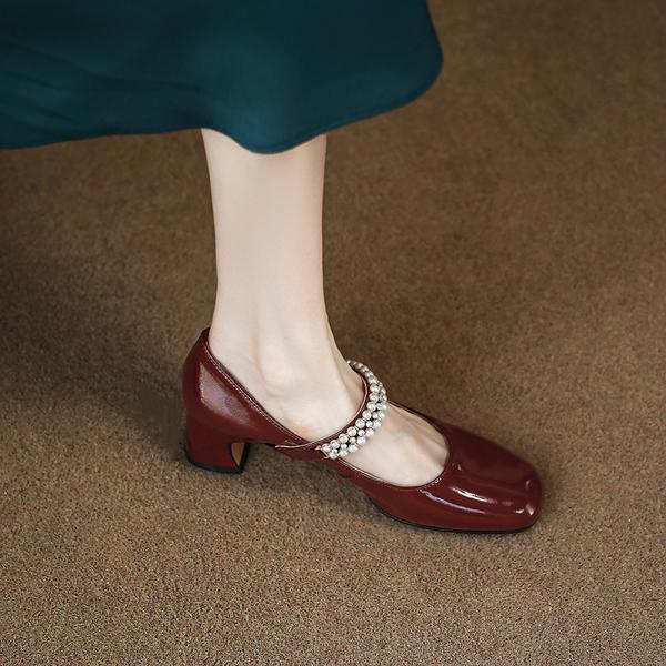 Handcrafted Leather High-End Women's Shoes: Elegance Redefined(Edamaijia9189)