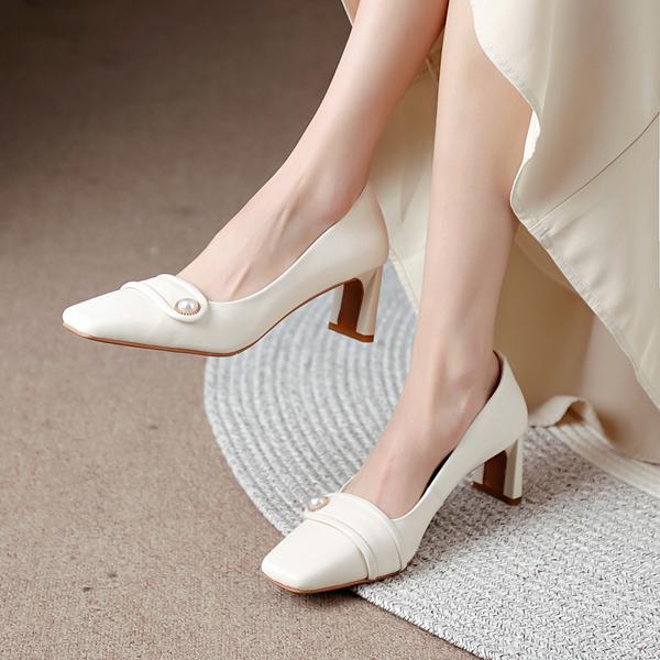 Handcrafted Genuine Leather Women's Shoes - Elegant Luxury Quality(Edamaijia8673A)