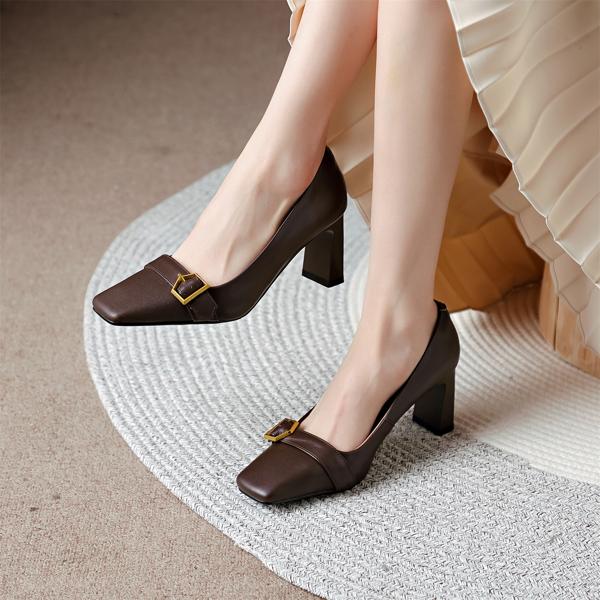 Elegant Handcrafted Leather Women’s Shoes - Luxurious Quality(Edamaijia9015A)