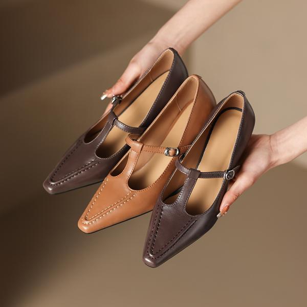 Handcrafted Luxury Leather Women’s Shoes - Elegant Design, Exceptional Quality(Edamaijia81092)