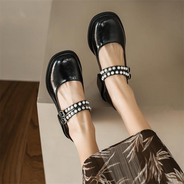 Handcrafted Leather Women's Shoes: Luxury & Elegance(Edamaijia9263F)