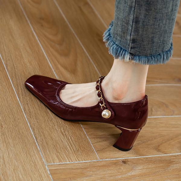 Handcrafted Luxury Leather Women's Shoes: Exquisite Craftsmanship and Elegance(Edamaijia9267F)