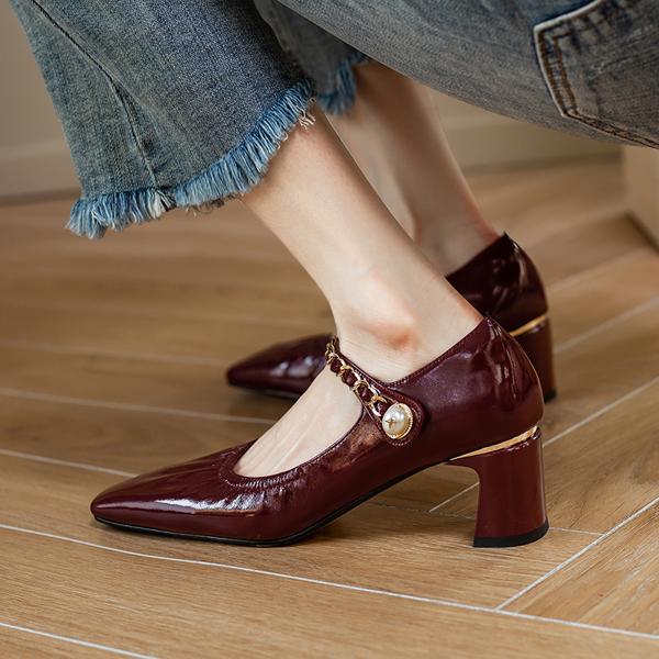 Handcrafted Luxury Leather Women's Shoes: Exquisite Craftsmanship and Elegance(Edamaijia9267F)