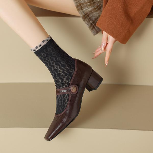 Handcrafted Luxury Leather Women's Shoes: Elegance in Every Stitch(Edamaijia81638F)