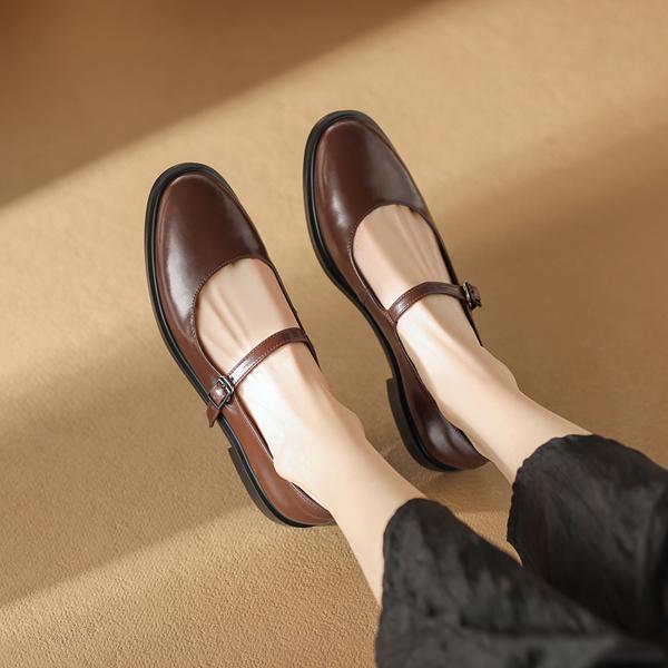 Handcrafted Leather Women's Shoes - Luxurious Quality & Elegance(Edamaijia81639F)