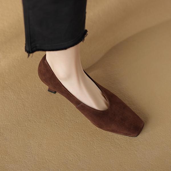 Handcrafted Leather Women's Shoes: Luxurious Elegance(Edamaijia81689F)