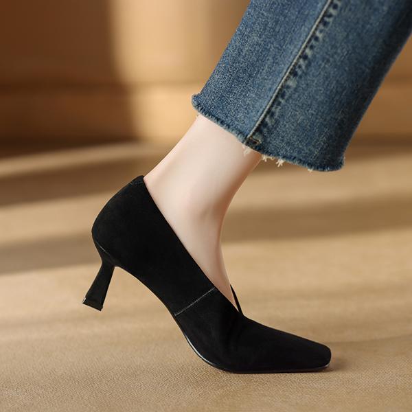 Handcrafted Leather Women's Shoes: Luxurious Elegance(Edamaijia81689F)