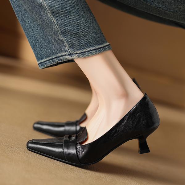 Handcrafted Genuine Leather Women's Shoes: Elegant Luxury with Superior Craftsmanship(Edamaijia9287F)