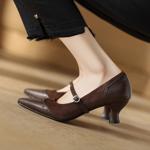 Elegant Handcrafted Leather Women's Shoes of Luxury Quality(Edamaijia81722F)