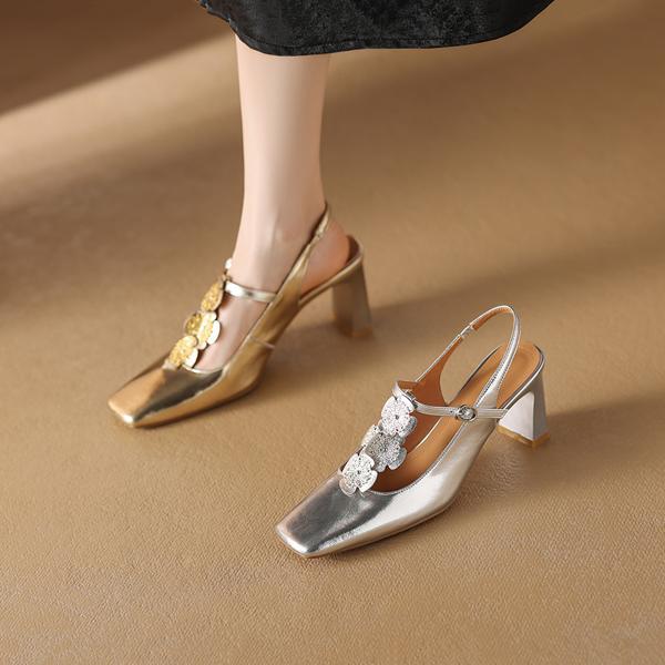 Handcrafted Genuine Leather Women's Elegance in Every Step(Edamaijia9305F)