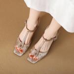 Exquisite Handmade Leather Women's Shoes - Luxury Craftsmanship(Edamaijia81916F)