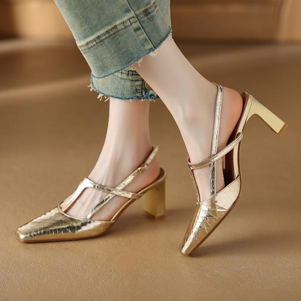 Elegant Handcrafted Leather Women's Shoes: Luxurious Quality and Craftsmanship(Edamaijia9316F)