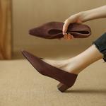 Handcrafted Luxury Leather Women's Shoes: Elegance in Every Stitch(Edamaijia82001F)