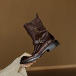 Handcrafted Genuine Leather Women's Shoes: Luxury and Elegance(Edamaijia82129F)