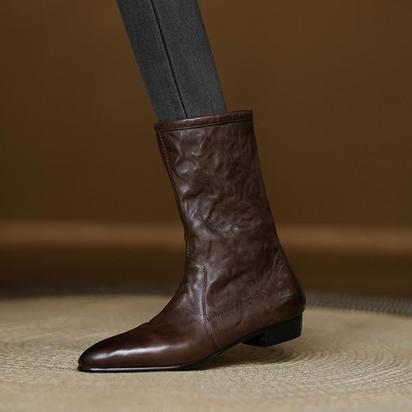 Handcrafted Luxury Leather Women's Shoes: Exquisite Craftsmanship & Elegance(Edamaijia82132F)