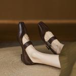 Handcrafted Luxury Leather Women's Shoes - Elegant Artistry Unveiled(Edamaijia82172F)