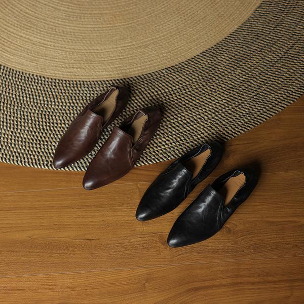 Exquisite Handcrafted Leather Women's Shoes: Where Luxury Meets Elegance(Edamaijia82173F)