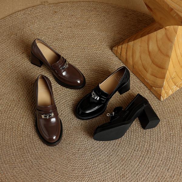 Handcrafted Real Leather Women's Shoes - Elegance Meets Luxury Craftsmanship(Edamaijia82178)