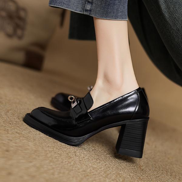 Handcrafted Leather Women's Shoes: Luxurious Elegance(Edamaijia82178F)