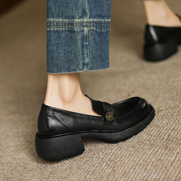 Handcrafted Luxury Leather Women's Shoes: Elegant Design and Exquisite Craftsmanship(Edamaijia82196F)